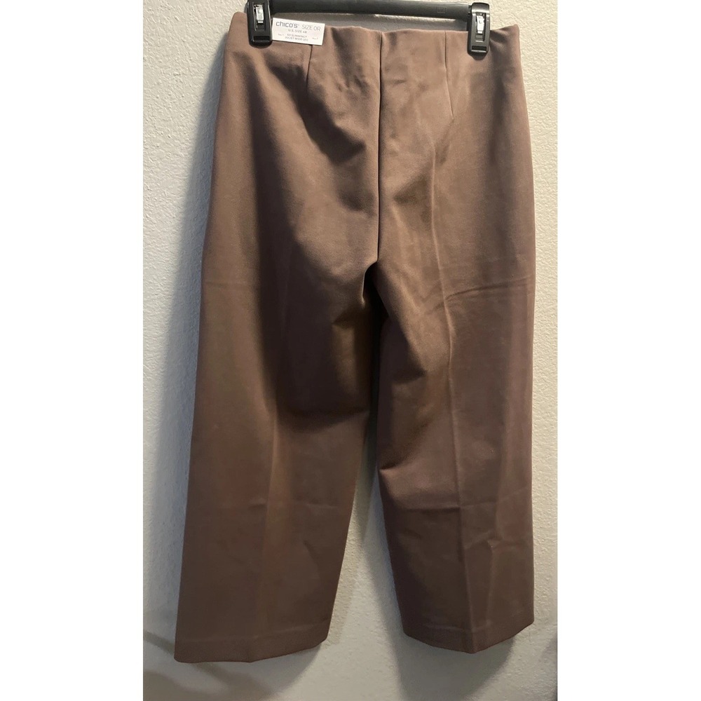 NWT Chicos Juliet Wide Leg Crop So Slimming Pants Brown US 4R - Picture 5 of 8